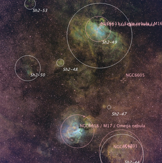 Annotated Image of M16-M17